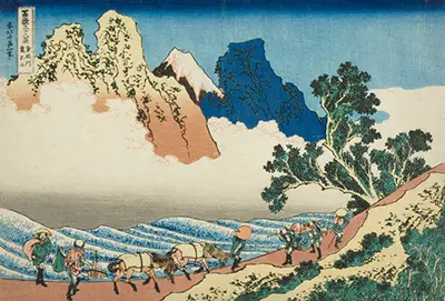 The back of Fuji from the Minobu river Hokusai